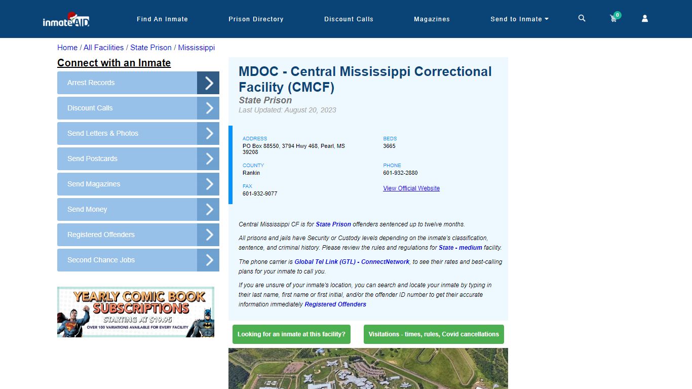 MDOC - Central Mississippi Correctional Facility (CMCF) & Inmate Search ...